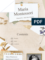 Maria Montessori Report