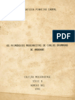 Os Primórdios Modernistas de Carlos Drummond de Andrade. CABRAL, João Batista Pinheiro. 1991