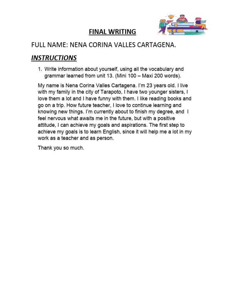 Final Writting 1 | PDF