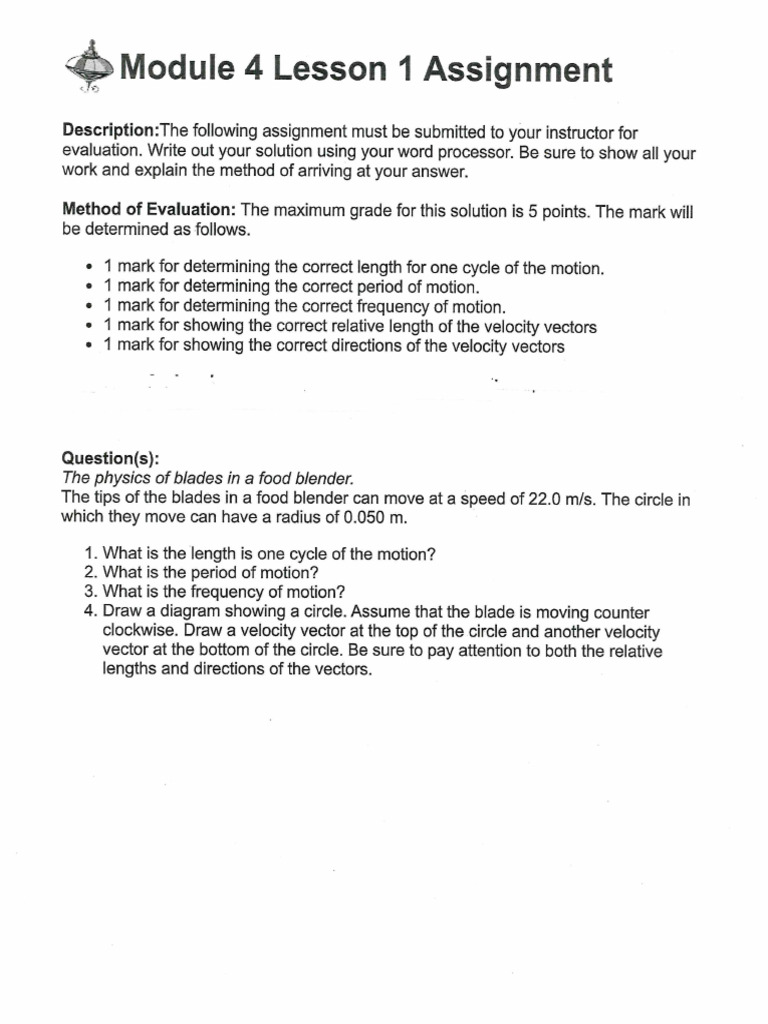 Physics module 4 lesson 1 pdf