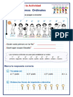 Fichas Representamos Números Ordinales