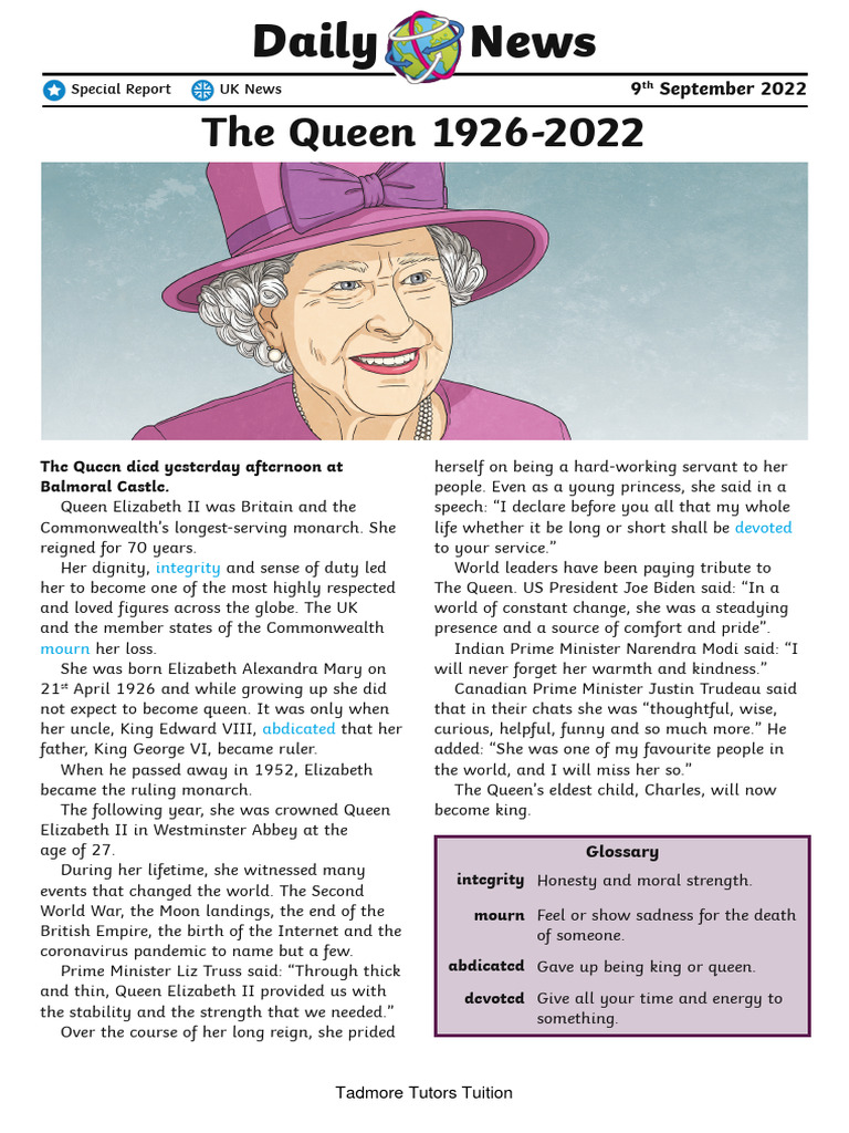 Queen Elizabeth II: A Legacy of Service | PDF | Elizabeth Ii | Monarchy