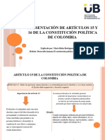 Presentación Articulo 15 y 16 de La Constitución (María Rodríguez)