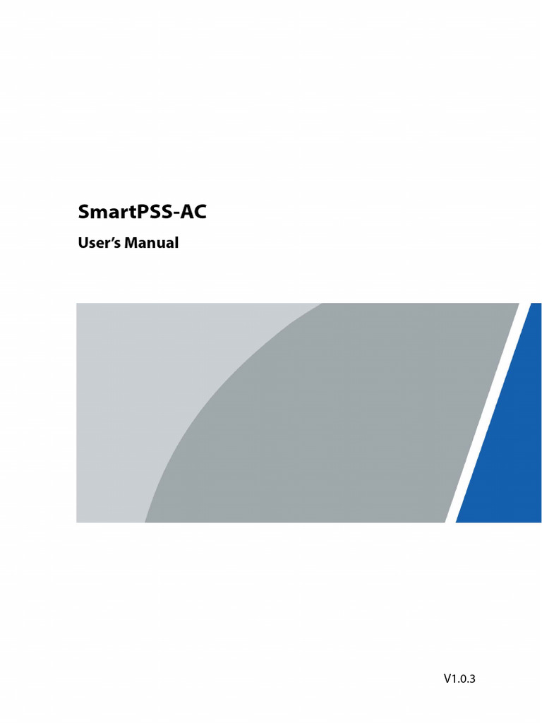 SmartPSS-AC User Manual Overview | PDF | Computer Network | Password