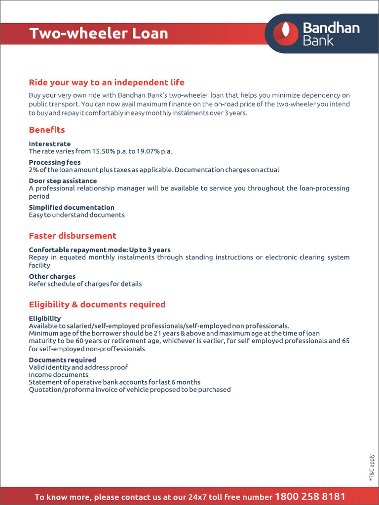 Two Wheeler Loan Pdf