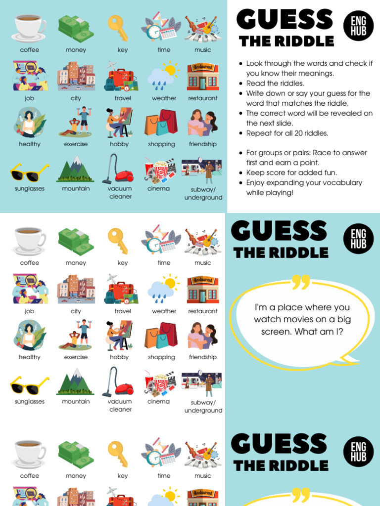 A1 Guess the Riddle PDF Vacuum Cleaner