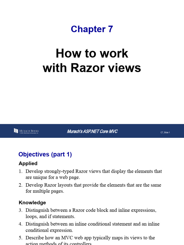 Razor Views in ASP.NET Core MVC | PDF | Software Development | Hypertext