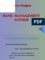 Bank Mangement C Project