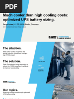 Exide Technologies Net Zero DC Summit Cooling Cost Reduction