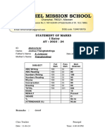 Statement of Marks I Entry AY: 2023 - 24