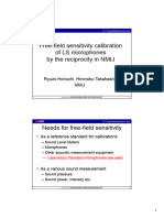 2.1 The free-field sensitivity of LS microphone calibration system by reciprocity method in NMIJ