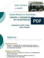 Control y Contabilizacion de Materiales