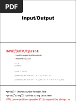 Input and Output