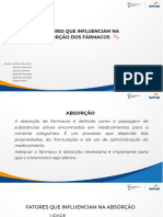 Fatores Que Influenciam Na Absorção Do Fármaco