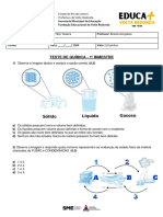 Teste de Química - 9 Ano - 1 Bim