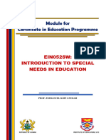 EIN 052SW - INTRODUCTION TO SPECIAL NEEDS IN EDUCATION