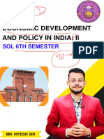 And Policy in India: Ii Economic Development: Sol 6Th Semester