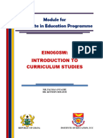 Ein 060 Introduction To Curriculum Studies