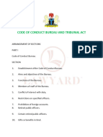 Code of Conduct Bureau and Tribunal Act