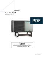 Manualer Tidigare produkter-CTC Eco Air - Mod. 5,9, 7,9 Och 10,9-16110120