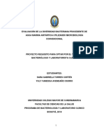 Evaluacion de La Diversidad Bacteriana Procedente de Agua Marina Antartica Utilizando Microbiolog