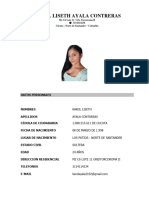 Hoja de Vida Karol Liseth Ayala Contreras en PDF