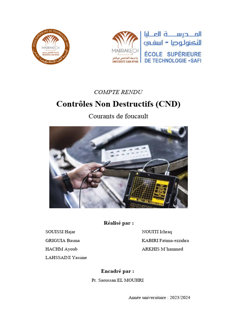 Contrôles Non Destructifs : CND et Courants | PDF