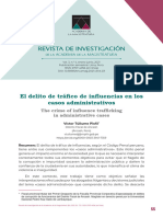 Delito de Trafico de Influencias en Los Casos Administrativos