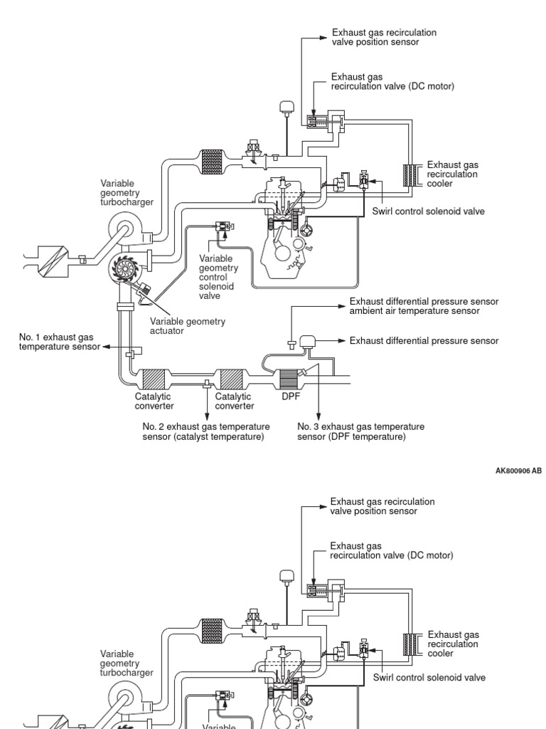 2010 Mitsubishi Pajero V9x 4M4 3.2L Diesel Engine Vacuum Hose Diagrams PDF Valve Engines