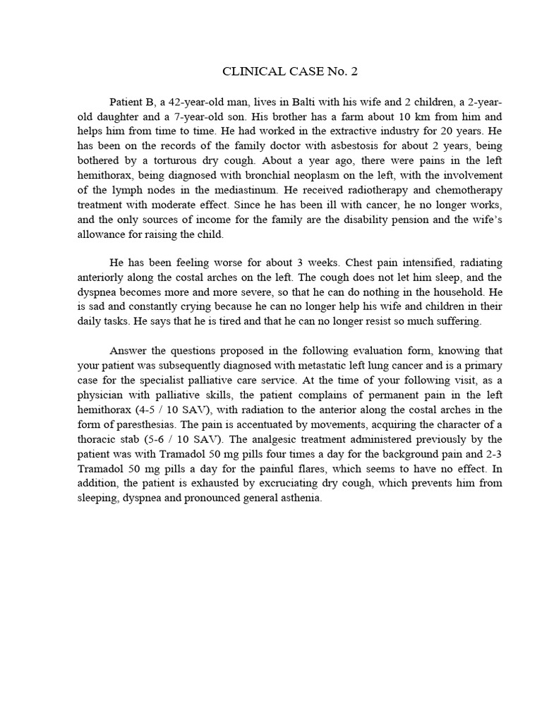 Clinical Case 2 Rezolvat Pdf Cancer Radiation Therapy