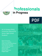Professionals in Progress: An In-Campus Work Immersion Manual for Senior High School Students