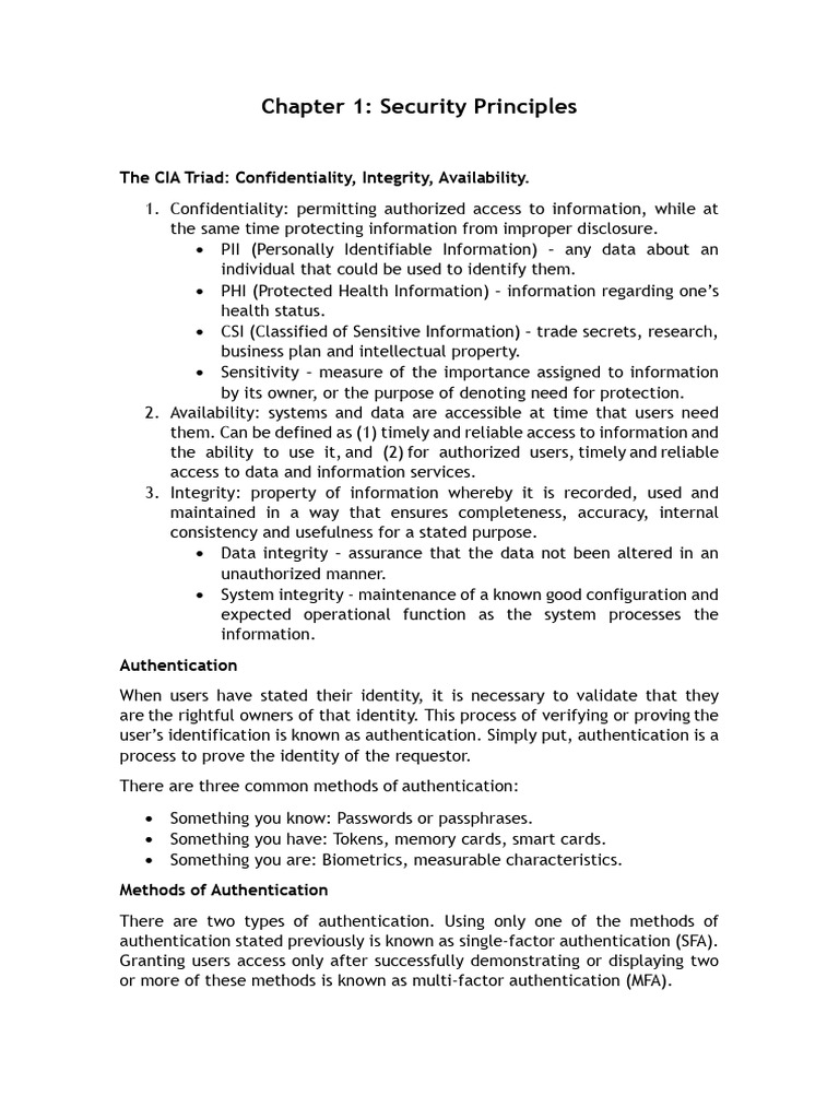 Understanding Security Principles | PDF | Risk | Information Security