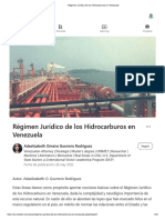 Régimen Jurídico de Los Hidrocarburos en Venezuela
