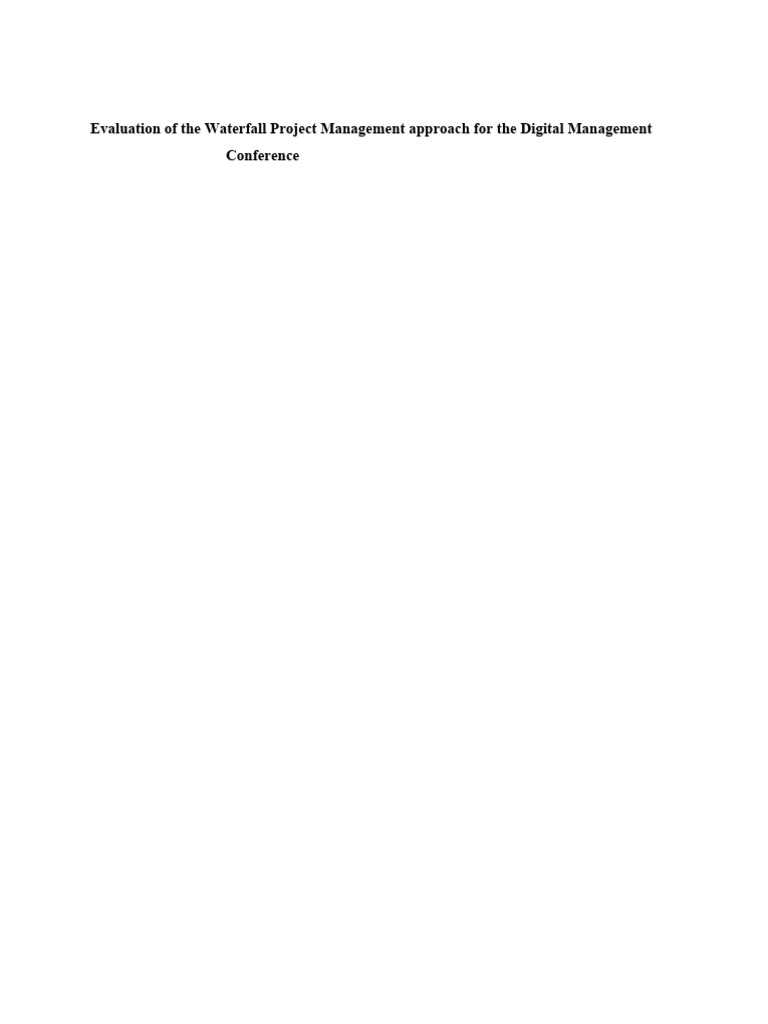 Waterfall Project Management Evaluation | PDF | Agile Software ...
