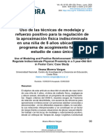 Uso de Las Técnica de Modelaje y Refuerzo Positivo para La Regulación de Una Aproximacipon Física Indiscriminada de Una Niña de 5 Años