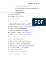 Types of Chem. React. Answers