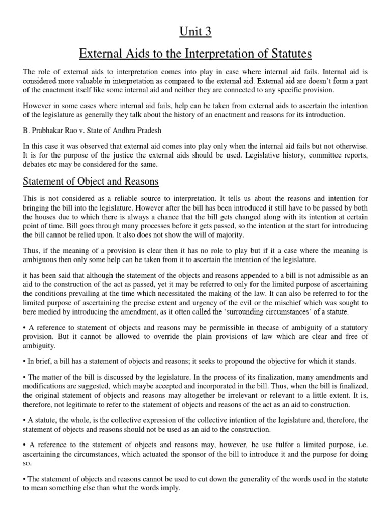 Ios Unit 3 4 Notes | PDF | Plain Meaning Rule | Bill (Law)
