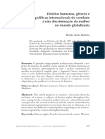 12 - Direitos Humanos - Genero e Politicas Internacionais de Combate A Nao Discriminacao Da Mulher No Mundo Globalizado