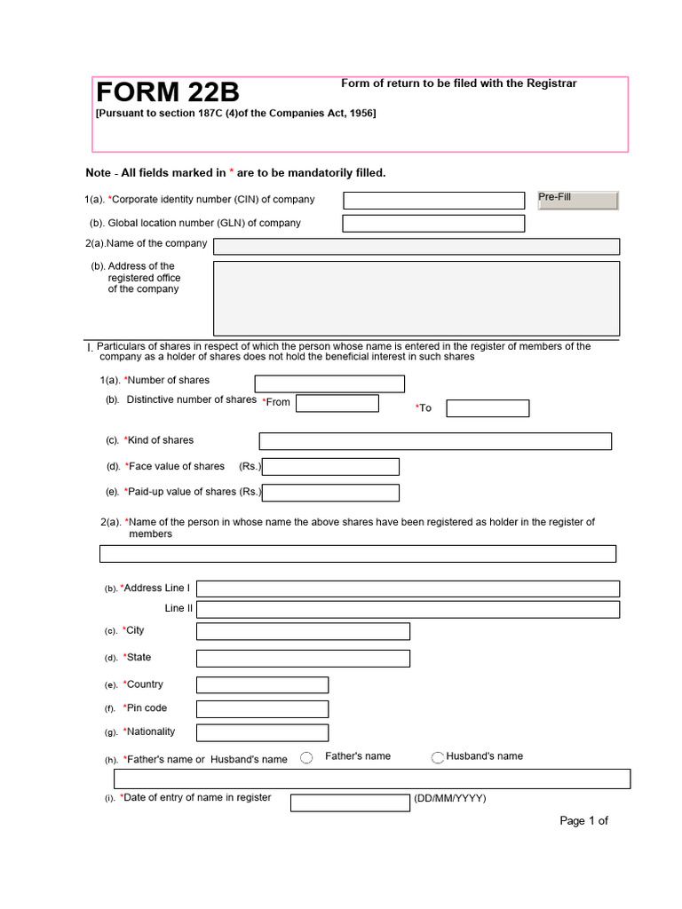 72 - Form of Return To Be Filed With The Registrar | PDF | Law | Games ...