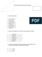 Control de Segunda Evaluacion Lengua Castellana