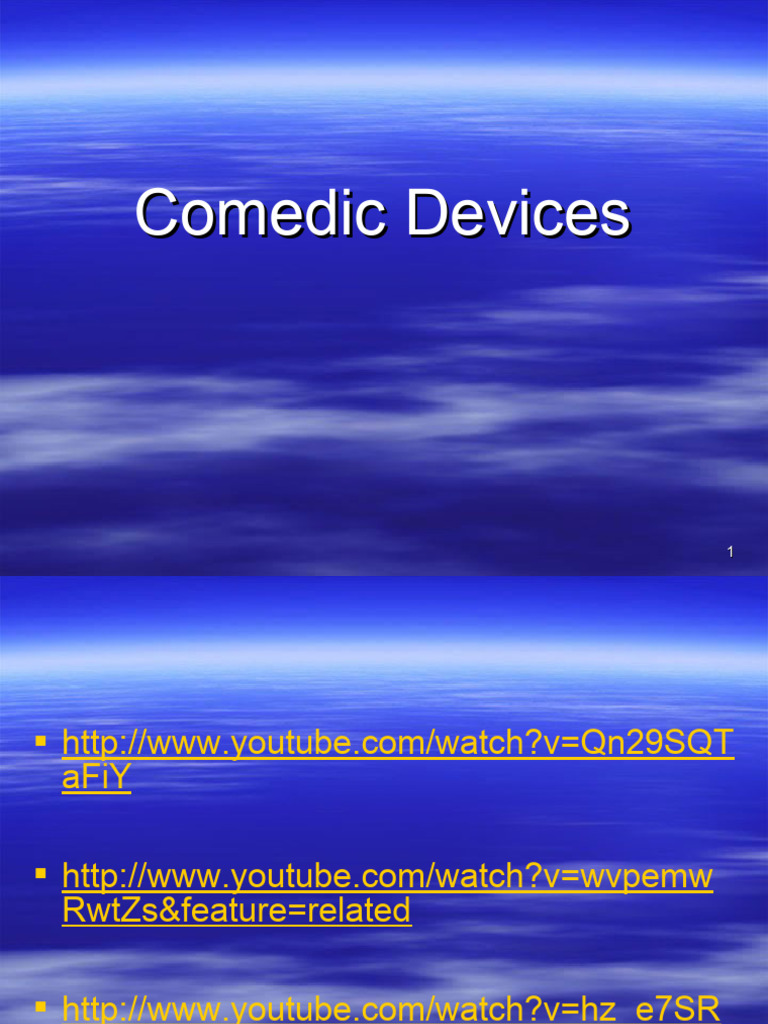 Comedic Devices Explained: Humor Techniques | PDF | Language Arts ...