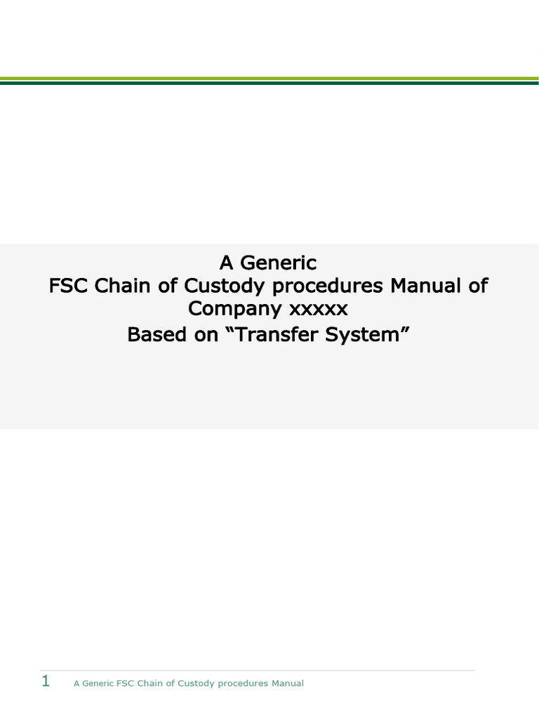 Part 2 - Generic FSC-Procedures Manual | PDF | Forest Stewardship ...