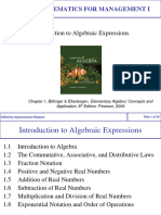 Mathematics of Management c1(Algebra Expression)