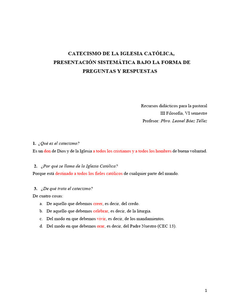 Catecismo de la Iglesia Católica 2023 | PDF | Confirmación | eucaristía