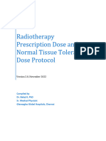 Radiotherapy dose protocols
