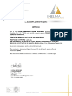 CERTIFICACION LABORAL DAVID DULCE