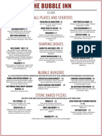 Bubble Inn Derby Menu