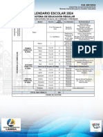 Calendario Escolar 2024 - Educacion Regular - Oficial