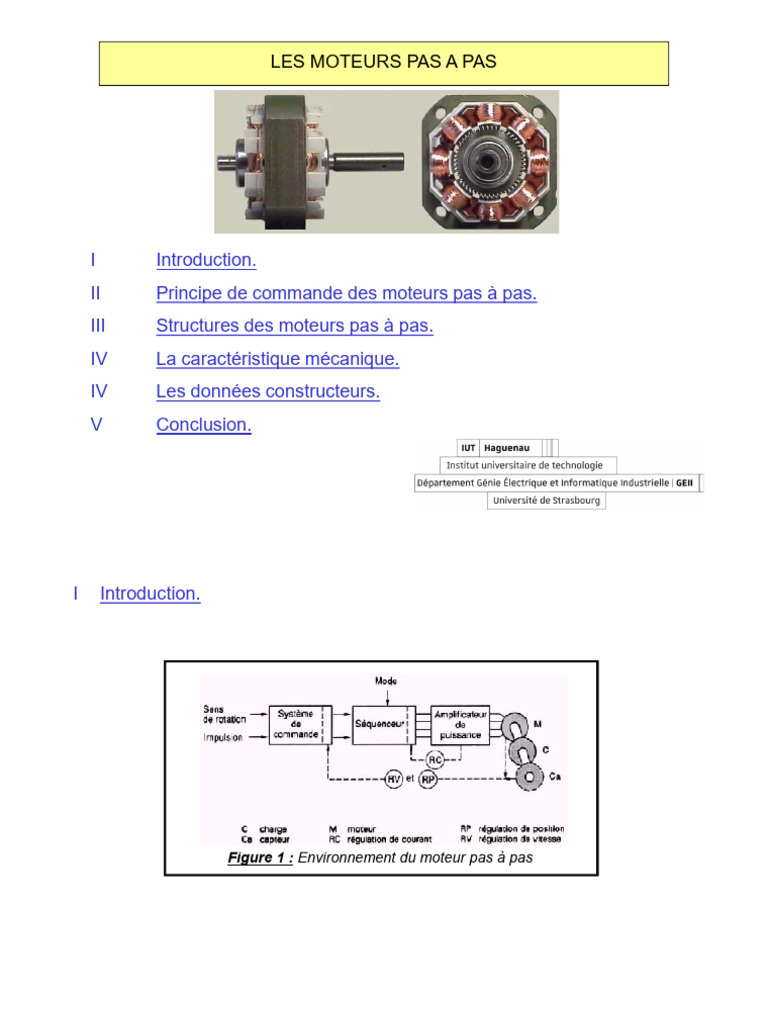 Fonctionnement des moteurs pas à pas PDF Ingénierie mécanique — free download