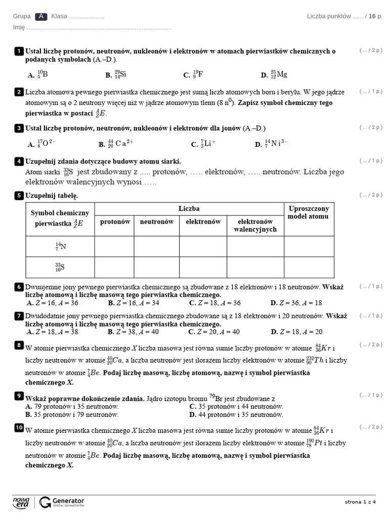 Izotopy Test | PDF